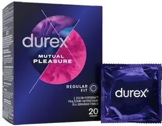 Durex Mutual Pleasure – vroubkované kondomy (20 ks)