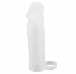 BASIC X Realistický zvětšující návlek na penis S – transparentní