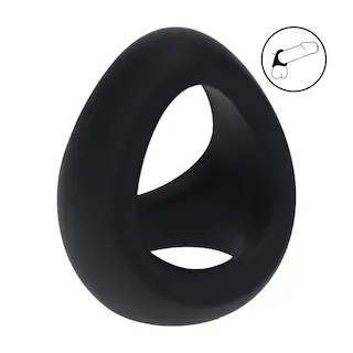 Levelz Soft Tri O Cock Ring, elastický silikonový kroužek na penis a varlata