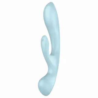 Satisfyer Triple Oh – akumulátorový vibrátor s ramenem na klitoris (modrý)