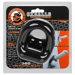 OXBALLS – erekční kroužek na penis a varlata – černý