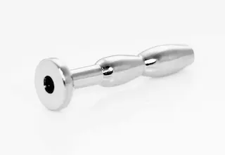 Slave4master Double Trouble Penis Plug, ocelový dutý penis plug 51 x 6–9 mm