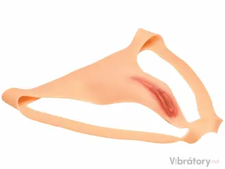 Silikonové jocksy s vaginou Pussy Strap