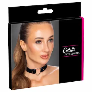 Cottelli – obojek srdce – černý