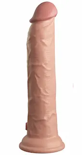 Realistický vibrátor s přísavkou z dvojitého silikonu Pipedream King Cock Gigant s dálkovým ovladačem (25 cm)