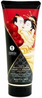Shunga Masážní krém Sparling Strawbery Wine (200 ml)