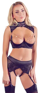 Shelf Bra Set Abierta Fina, M