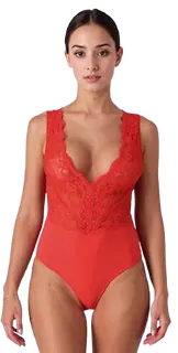 Krajkové body Charming Touch Red, L