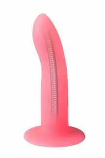 Lola Games Techno Moon Beam, dildo s přísavkou svítící ve tmě 16,6 x 3,4 cm