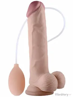 Měkký ejakulační penis s varlaty 9“ tělový