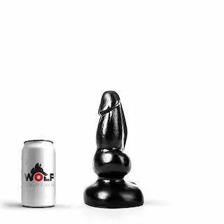 Wolf Cutter S, černé dildo s Vac-U-Lock 20,5 x 4,5–8,6 cm