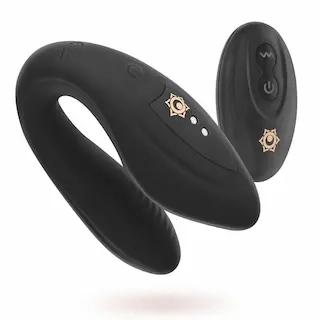 Vibrátor pro páry Rithual Kama Black, silikonový partnerský vibrátor na dálkové ovládání