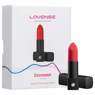 Lovense Exomoon – minivibrátor ve tvaru rtěnky (černý)
