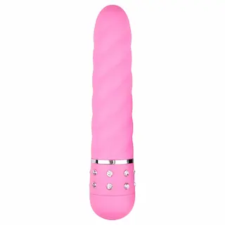 Easytoys Diamond – vibrátor s kroucenou tyčí – růžový
