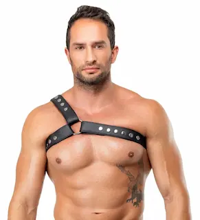 ZADO jednostranný kožený hrudní harness