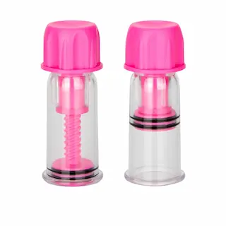 CalExotics Nipple Play Vacuum Twist Suckers Pink