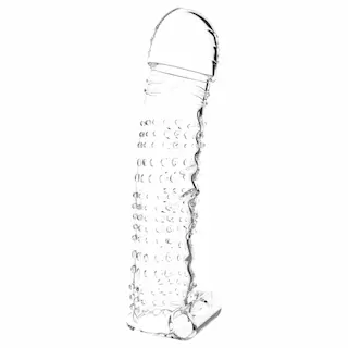 Lonely – vibrační návlek na penis s výstupky – transparentní