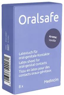 Oral Safe Single: Vanille, 8 latex-sheets