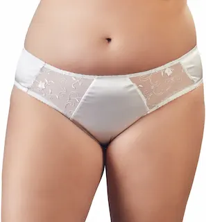 Plus size kalhotky White Flowers, XXXL