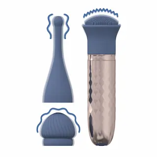 Shots Loveline The Thrill 10 Speed Interchangeable Vibe, set vibrátoru se 3 výměnnými nástavci