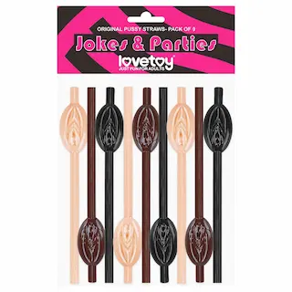 Lovetoy – brčko ve tvaru vagíny – naturální/hnědá/černá