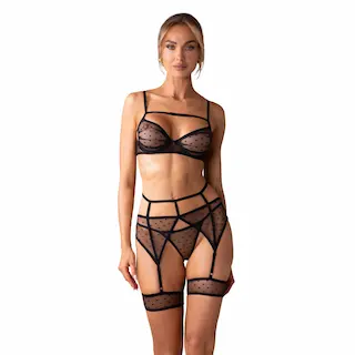Souprava Obsessive Nuites 3 PC Set černá