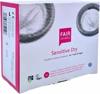 Fair Squared Maxi-Pack: Sensitive Dry, 50 Fair Trade condoms
