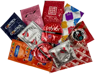Sada jahodových kondomů – Strawberry mix pack (18 ks)