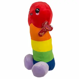 Plyšový pindík – 30 cm (duhový)