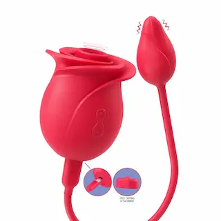 Xocoon Blushing Rose Air Stimulator with Vibrating Kegel, stimulátor klitorisu a vibrátor