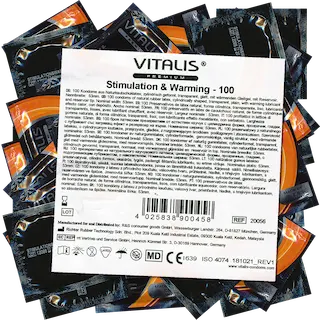 Vitalis Premium Bulk-Pack: Stimulation & Warming, 100 condoms