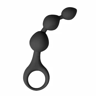 Silikonové anální korálky EASYTOYS ANAL COLLECTION černé