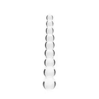 Clarity Elysian Pearls, dildo z borosilikátového skla 20 x 3,8 cm