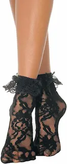 Leg Avenue Lace Anklet With Ruffle