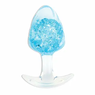 ToyJoy Crystal Butt Plug Large, průhledný silikonový anální kolík 10,2 x 4,5 cm