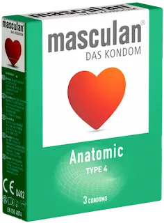 Masculan Single: Typ 4 (anatomic), 3 condoms