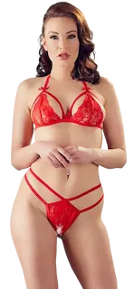 Cottelli LINGERIE Lace Set red XL