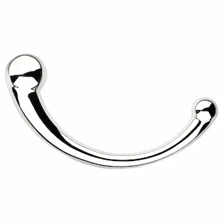 NJOY Pure Wand – anální hák dildo (stříbrné)