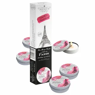 Petits Joujoux Paris – masážní svíčka – vanilka santalové dřevo – 5×43ml