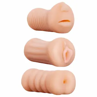 XXX To GO Juicy set (3 ks) – umělá vagína, ústa, anální masturbátor