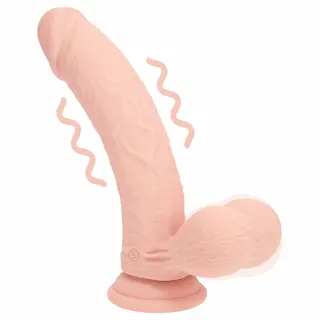 RealRock – realistický vibrátor s dvojitou hustotou (tělová barva) – 15 cm