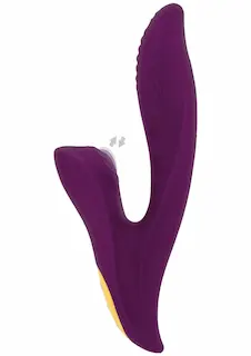 Toyjoy Designer Edition Athena Tapping Sensation Vibrator, silikonový vibrátor s pulzátorem 20,5 x 3,5 cm