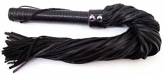 ROUGE Long Leather Flogger Black