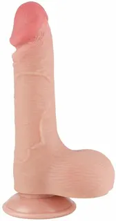 Lovetoy 7.5“ Sliding Skin Dual Layer Dong Flesh III