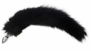 ROUGE Stainless Steel Medium Butt Plug Tail – Real Fur