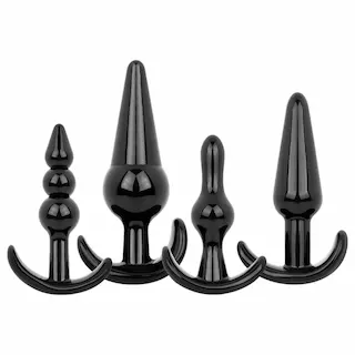 EasyToys – anální kolíky sada – 4 kusy – černá