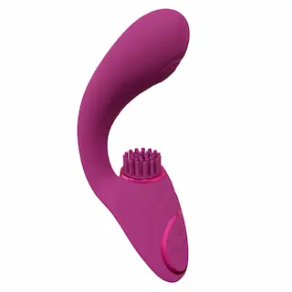 Gen – Triple Motor G-Spot Vibrátor s pulzní vlnou a vibračními štětinami – Růžový