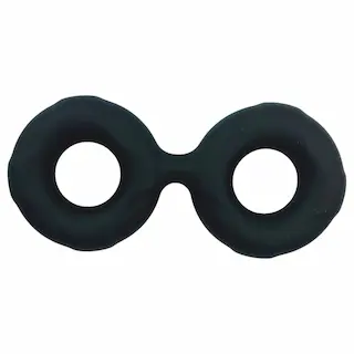 Pulselock Taur – dvojitý kroužek na penis a varlata (černý) – 25 mm