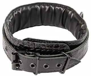 Kožený obojek Sexy Elephant – Noir Croc Collar