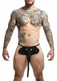MOB Eroticwear Elephant Thong Black
